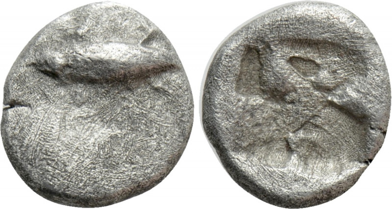 MYSIA. Kyzikos. Obol (Circa 600-550 BC). 

Obv: Tunny left.
Rev: Incuse punch...