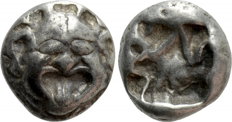 MYSIA. Parion. Drachm (5th century BC). 

Obv: Facing gorgoneion with protrudi...