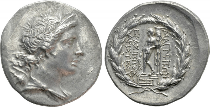 IONIA. Magnesia ad Maeandrum. Tetradrachm (Circa 155-145 BC) Stephanophoric type...