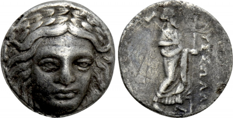 SATRAPS OF CARIA. Maussolos (Circa 377/6-353/2 BC). Drachm. Halikarnassos. 

O...