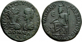 MOESIA INFERIOR. Marcianopolis. Septimius Severus with Julia Domna (193-211). Ae Pentassarion. Flavius Ulpianus, legatus consularis