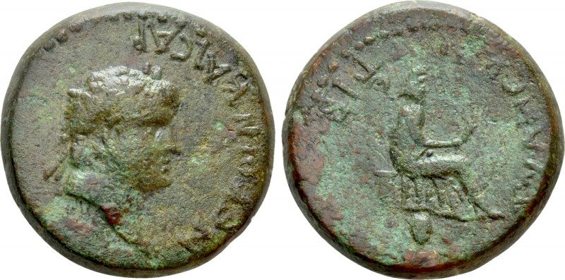 CAPPADOCIA. Tyana. Nero (54-68). Ae. Dated RY 12 (66). 

Obv: NЄPωN KAICAP. 
...