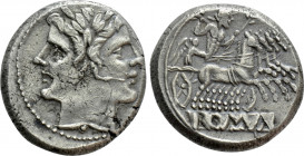 ANONYMOUS. Didrachm or Quadrigatus (Circa 225-214 BC). Rome