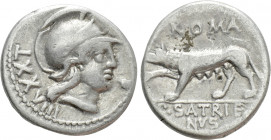 P. SATRIENUS. Denarius (77 BC). Rome