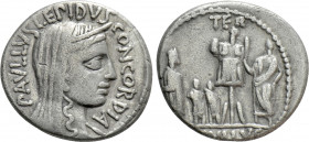 L. AEMILIUS LEPIDUS PAULLUS. Denarius (62 BC). Rome