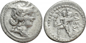 JULIUS CAESAR. Denarius (48-47 BC). Military mint traveling with Caesar in North Africa