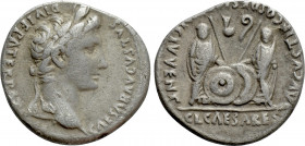 AUGUSTUS (27 BC-14 AD). Denarius. Lugdunum