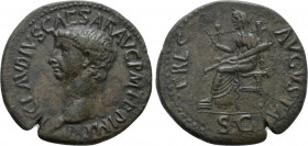 CLAUDIUS (41-54). Dupondius. Rome