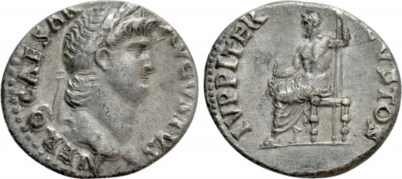 NERO (54-68). Denarius. Rome. 

Obv: NERO CAESAR AVGVSTVS. 
Laureate head rig...