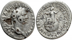 DOMITIAN (81-96). Fourée Denarius. Rome