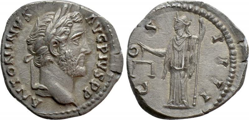 ANTONINUS PIUS (138-161). Denarius. Rome. 

Obv: ANTONINVS AVG PIVS P P. 
Lau...