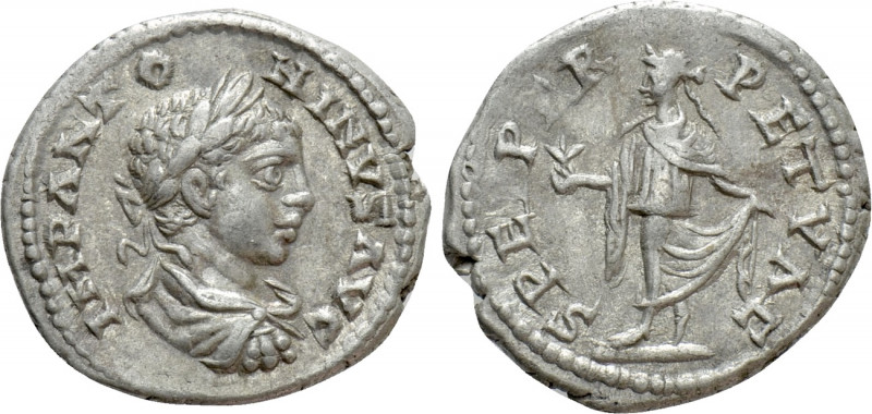 ELAGABALUS (218-222). Denarius. Antioch. 

Obv: IMP ANTONINVS AVG. 
Laureate,...