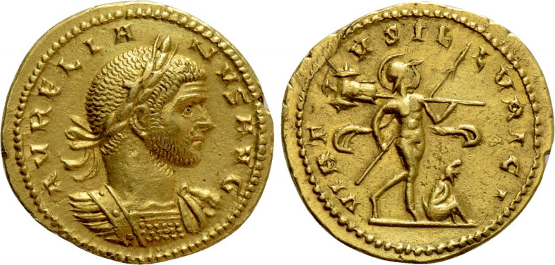 AURELIAN (270-275). GOLD Aureus. Tripolis. 

Obv: AVRELIANVS AVG. 
Laureate a...