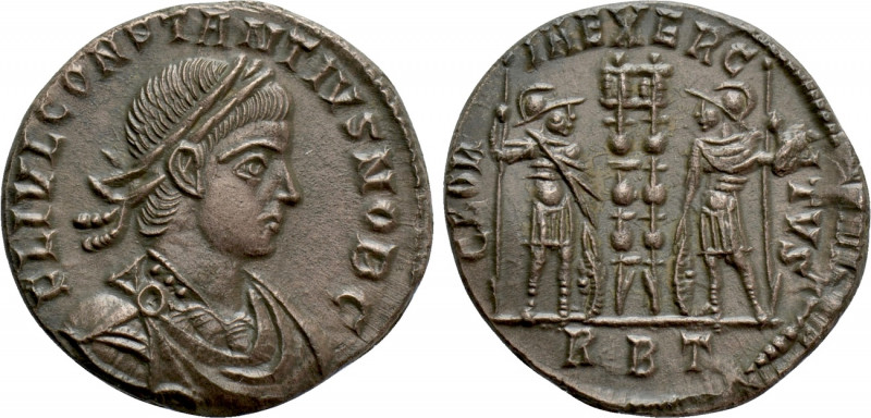 CONSTANTIUS II (Caesar, 316-337). Follis. Rome. 

Obv: FL IVL CONSTANTIVS NOB ...