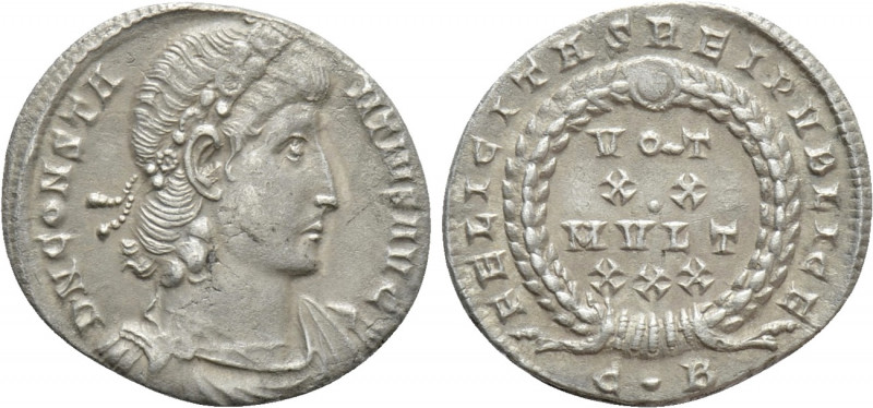 CONSTANTIUS II (337-361). Siliqua. Constantinople. 

Obv: D N CONSTANTIVS AVG....