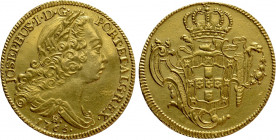 BRAZIL. Jose I (1750-1777). GOLD 6400 Reis (1765-R). Rio de Janeiro