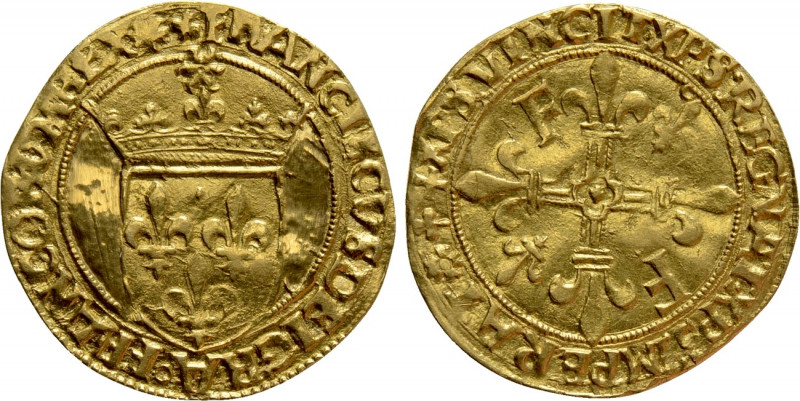 FRANCE. François I (1515-1547). GOLD Écu d'or au soleil du Dauphiné. 

Obv: + ...