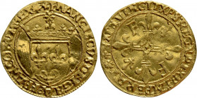 FRANCE. François I (1515-1547). GOLD Écu d'or au soleil du Dauphiné