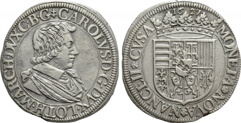 FRANCE. Lorraine. Charles IV (1624-1675). Teston (1627). Nancy. 

Obv: ⧧ CAROL...
