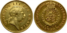 GREAT BRITAIN. George III (1760-1820). GOLD Half Guinea (1813)