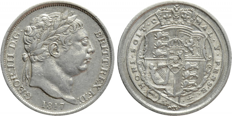 GREAT BRITAIN. George III (1760-1820). Sixpence (1817). London. 

Obv: GEOR II...