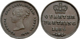GREAT BRITAIN. Victoria (1837-1901). Quarter Farthing (1852)