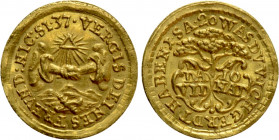 HOLY ROMAN EMPIRE. Austria. GOLD Medal of 1/4 Ducat by Jeremias Roth von Rothenfels (Circa 1740). Nürnberg