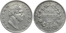 INDIA. British India. William IV (1830-1837). 1 Rupee (1835). Bombay