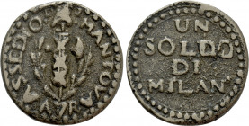 ITALY. Mantua. Cu Soldo. Milan (Dated dated Year 7 of the French Republic = 1799). Issued by the French During the Siege of Mantua