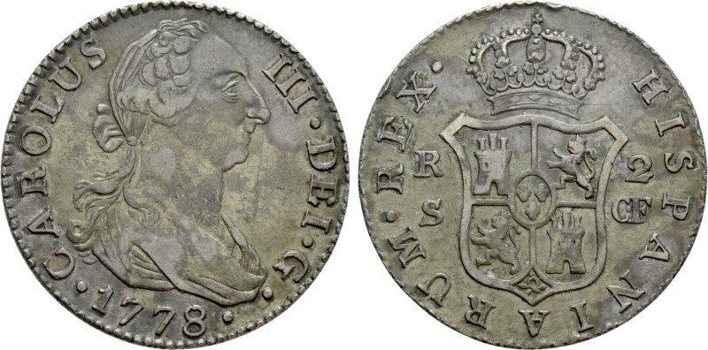 SPAIN. Carlos III (1759-1788). 2 Reales (1778-CF). Sevilla. 

Obv: CAROLUS III...