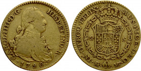 SPAIN. Carlos IV (1788-1808). GOLD 2 Escudos (1790 M-MF). Madrid