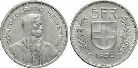 SWITZERLAND. 5 Francs (1932-B). Bern