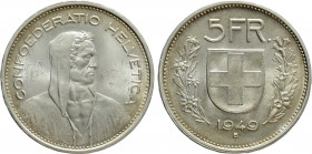 SWITZERLAND. 5 Francs (1949-B). Bern
