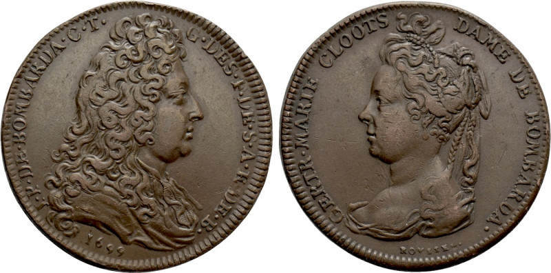 FRANCE. Jean-Paul (Gio Paolo) de Bombarda (Architect and musician). Medal (1699)...