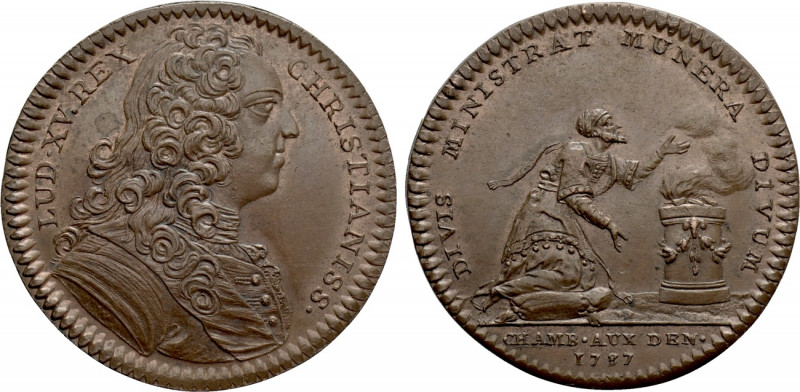 FRANCE. Louis XV (1715-1774). Jeton (1737). 

Obv: LUD XV REX CHRISTIANISS. 
...