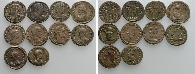 10 Roman Folles. 

Obv: .
Rev: .

. 

Condition: See picture.

Weight: ...