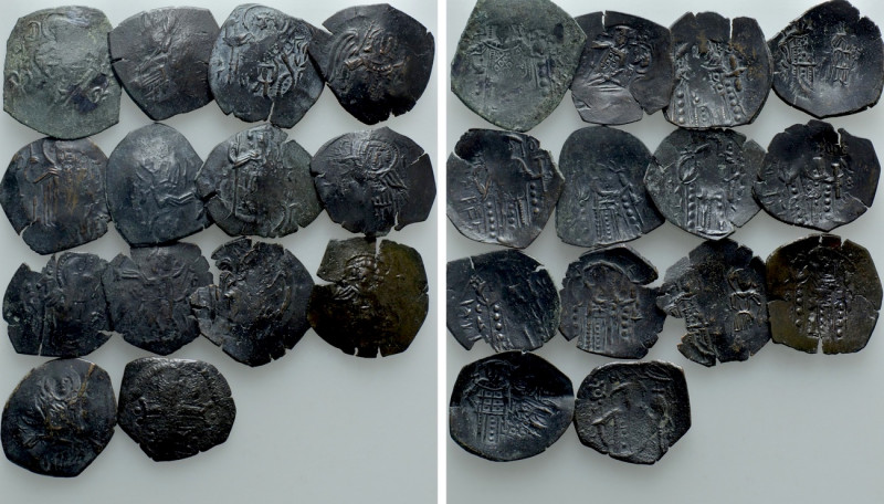 14 Byzantine Coins of the Palaiologan Dynasty. 

Obv: .
Rev: .

. 

Condi...