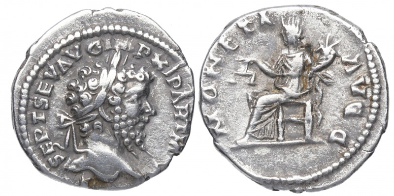 199 d.C. Septimio Severo. Laodicea ad Mare. Denario. DS 4178 f. Ag. 2,84 g. MONE...