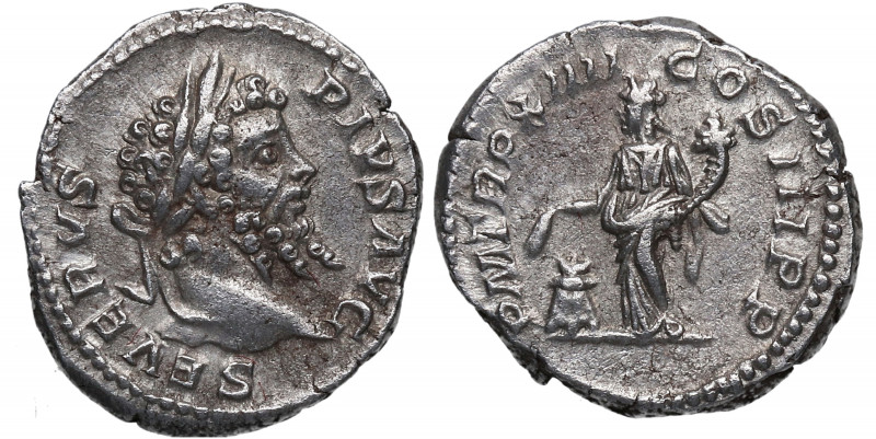 206 d.C. Septimio Severo. Roma. Denario. DS 4128 a.2. Ag. 4,16 g. PM TR P XIIII ...