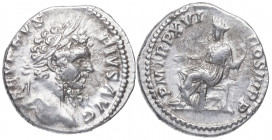 208 d.C. Septimio Severo. Roma. Denario. DS 4133 c. Ag. 3,47 g. PM TR P XVI COS III PP. Concordia sentada a izq. MBC+. Est.60.