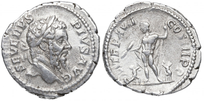209 d.C. Septimio Severo. Roma. Denario. DS 4133 a.2.b. Ag. 3,09 g. PM TR P XVII...