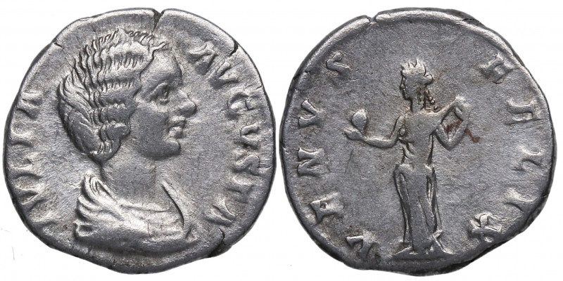 199 d.C. Julia Domna. Roma. Denario. DS 4207 J.1. Al. 3,31 g. VENVS FELIX Venus ...