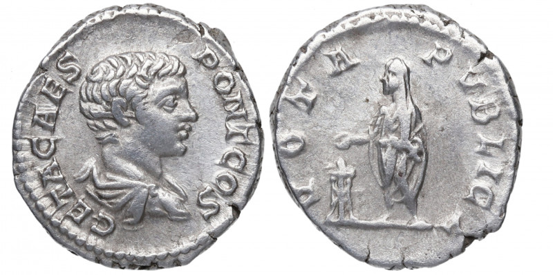 205 d.C. Geta. Roma. Denario. DS 4508 f (no aparece esta leyenda de anverso) (RS...