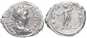 200 d.C. Caracalla. Roma. Denario. DS 4420 e.1. Ag. 3,46 g. PONTIF TR P III. Emperador a izq. MBC+. Est.60.