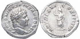 213 d.C. Caracalla. Roma. Denario. DS 4458 c.3.c. Ag. 3,86 g. PM TR P XVI COS IIII PP. Serapis a izq. MBC+. Est.60.