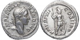 228 d.C. Alejandro Severo (231-235 d.C). Roma. Denario. DS 4816 d.2. Ag. 3,30 g. PM TR P VII COS II PP. Valor a dcha. MBC+. Est.60.