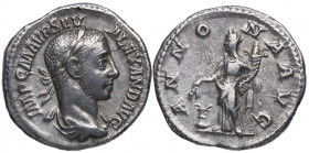 228 d.C.. Alejandro Severo. Roma. Denario. DS 4816 a.1. Ag. 3,16 g. ANNONA AVG. Annona a izq. MBC+. Est.70.