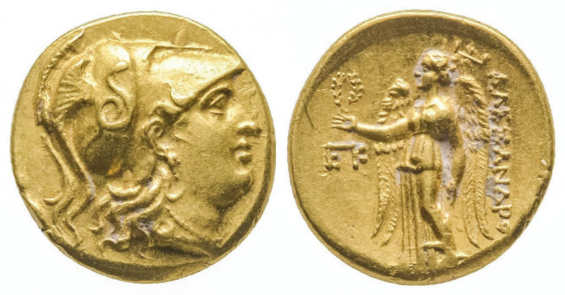 Alexandre III (336-323). Statère d’or (8,47 g.) avec revers semblable au précéde...