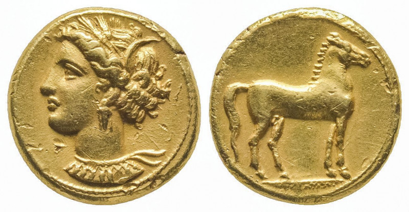 ZEUGITANE. Carthage (350-320). Statère d’électrum aux mêmes types (7,61 g.).
Re...