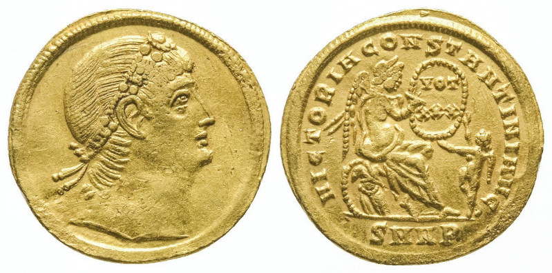 Constantin I (307-337).
Solidus (4,25 g) de Nicomédie au buste diadémé de l’empe...